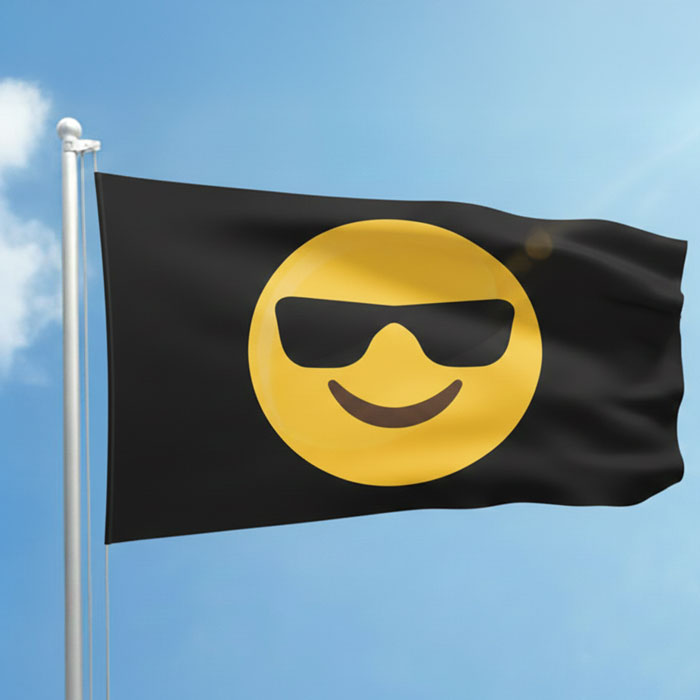 Black Flag Emoji Glasses