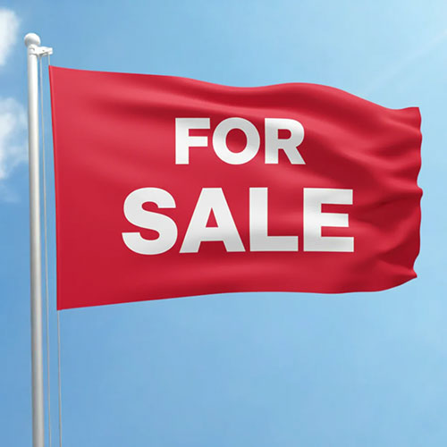 Standard Red For Sale Flag