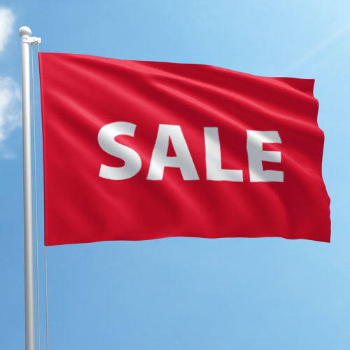 Standard Red Sales Flag