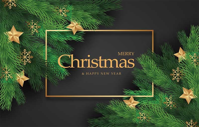 Christmas Flag Green Tree