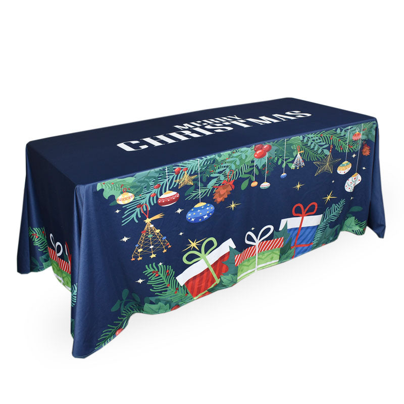 Christmas Table Throw Blue