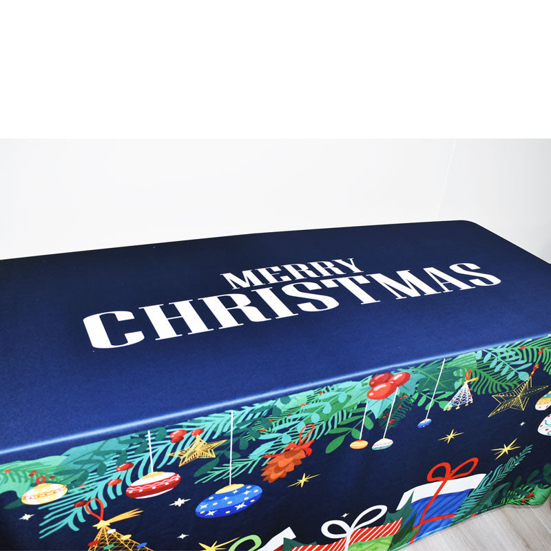 Christmas Table Throw Blue