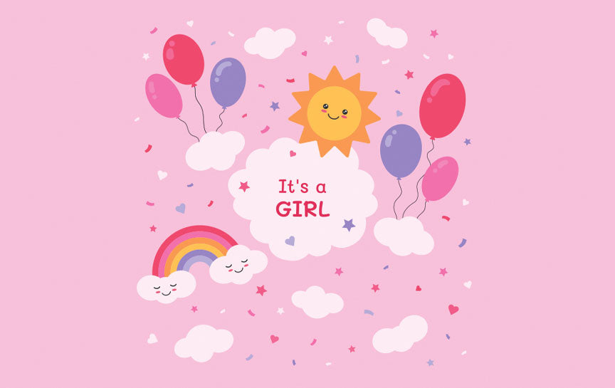 Its a Girl Flag - Baby Shower Flag and Banner