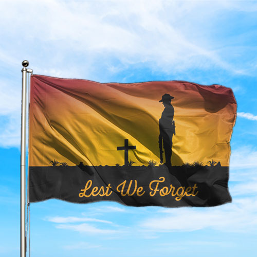 Anzac Soldier Flag - Indoor or Outdoor Use