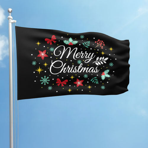 Merry Christmas Leaf Design