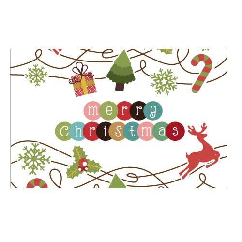 Merry Christmas Reindeer Flag