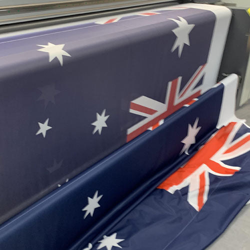 Australian Flags Printing On a Digital Printing Machine