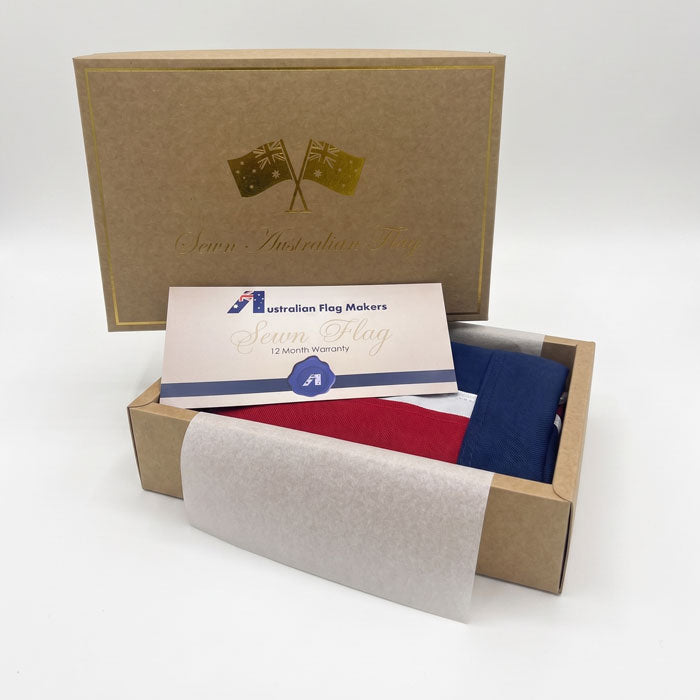 Fully Sewn Australian Flag - Outdoor Use - Gift Boxed