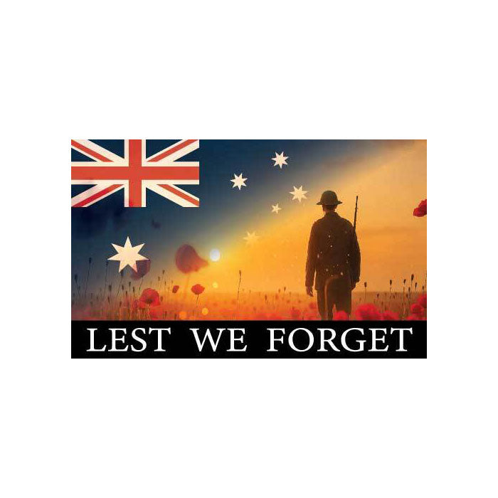Anzac Australian Poppy Flag