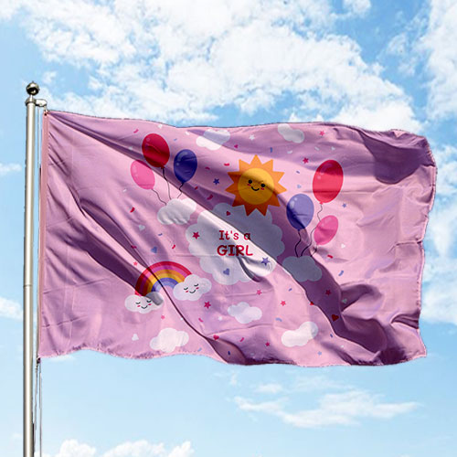Its a Girl Flag - Baby Shower Flag and Banner